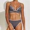 Damen Maryan Mehlhorn | Low-Plunge Top|Classic Bottoms Metallic Zinc-White