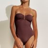 Damen Maryan Mehlhorn | Bandeau Swimsuit Mahogany