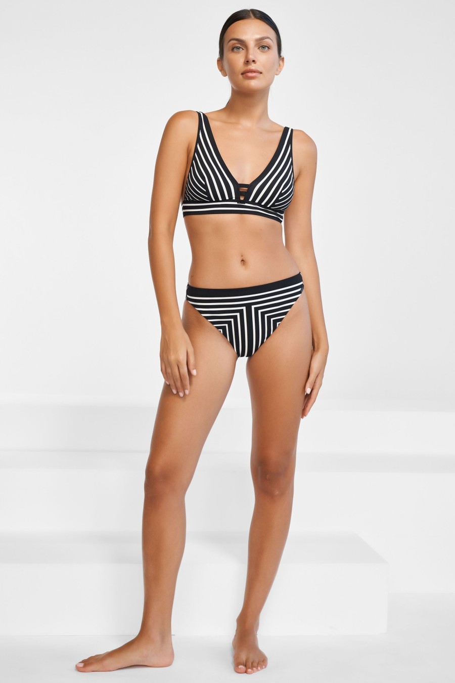 Damen Maryan Mehlhorn | Bikini Bottoms Black-White