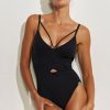 Damen Maryan Mehlhorn | Cut-Out Swimsuit Black