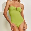 Damen Maryan Mehlhorn | Bandeau Swimsuit Leaf