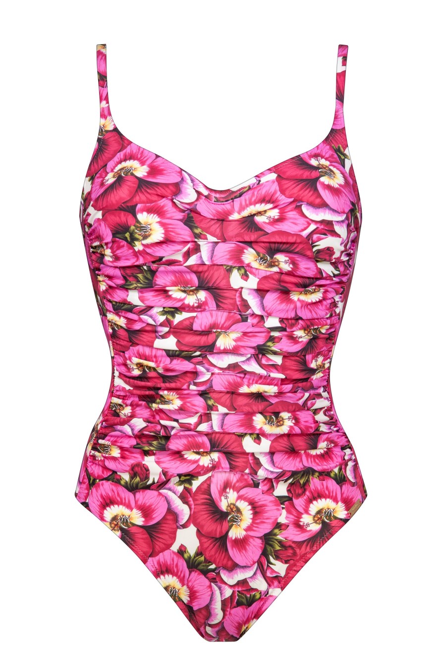 Damen Maryan Mehlhorn | Gathered Swimsuit Pansy Pink