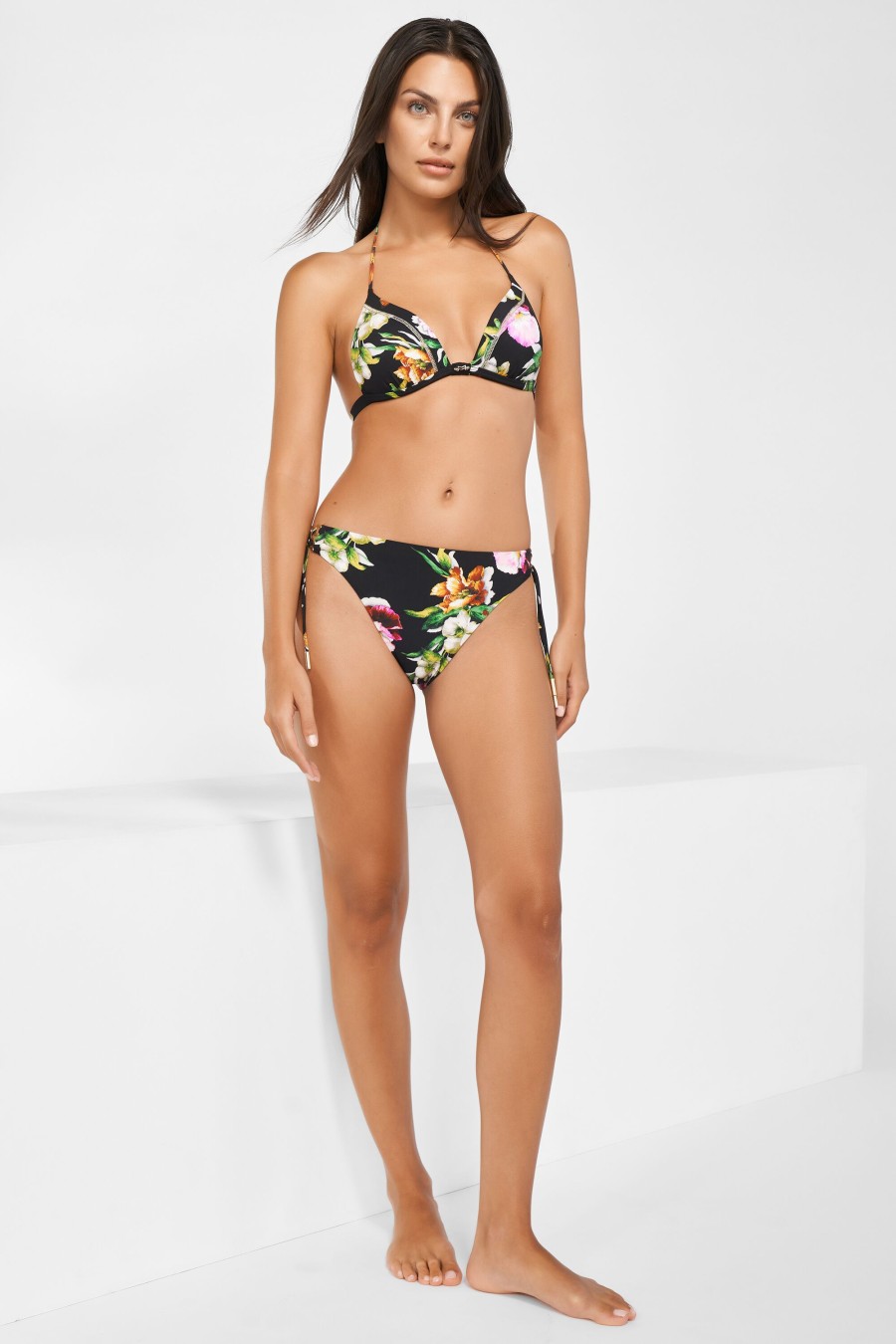 Damen Maryan Mehlhorn | Push-Up Top|Tie-Side Bottoms Black-Brights