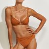 Damen Maryan Mehlhorn | Twisted-Knot Bottoms Satin Caramel