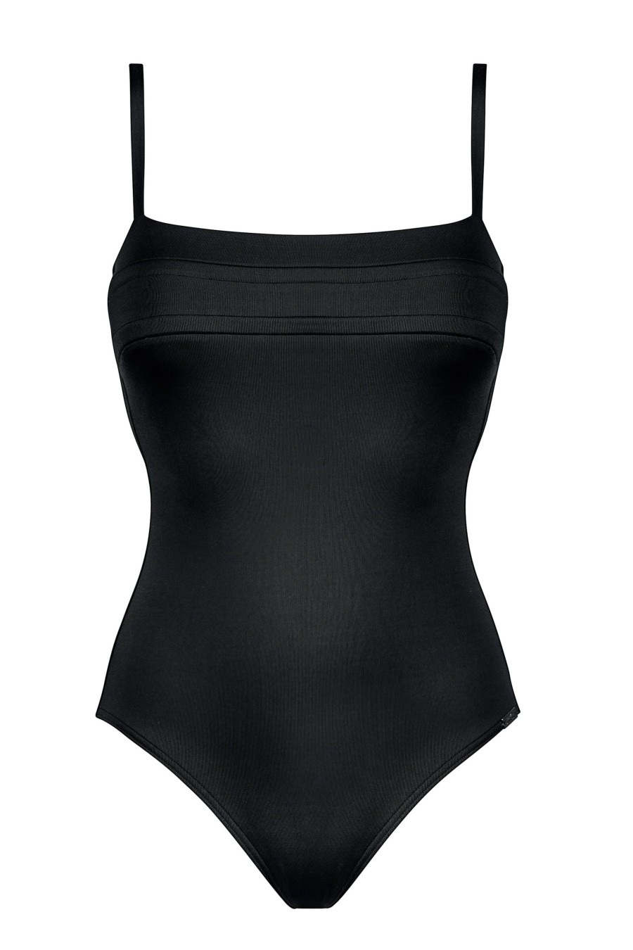 Damen Maryan Mehlhorn | Minimalist-Cut Swimsuit Black