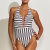 Damen Maryan Mehlhorn | Halterneck Swimsuit Nautical Canvas