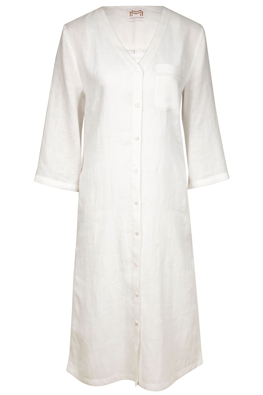 Damen Maryan Mehlhorn | Buttoned Dress Natural White