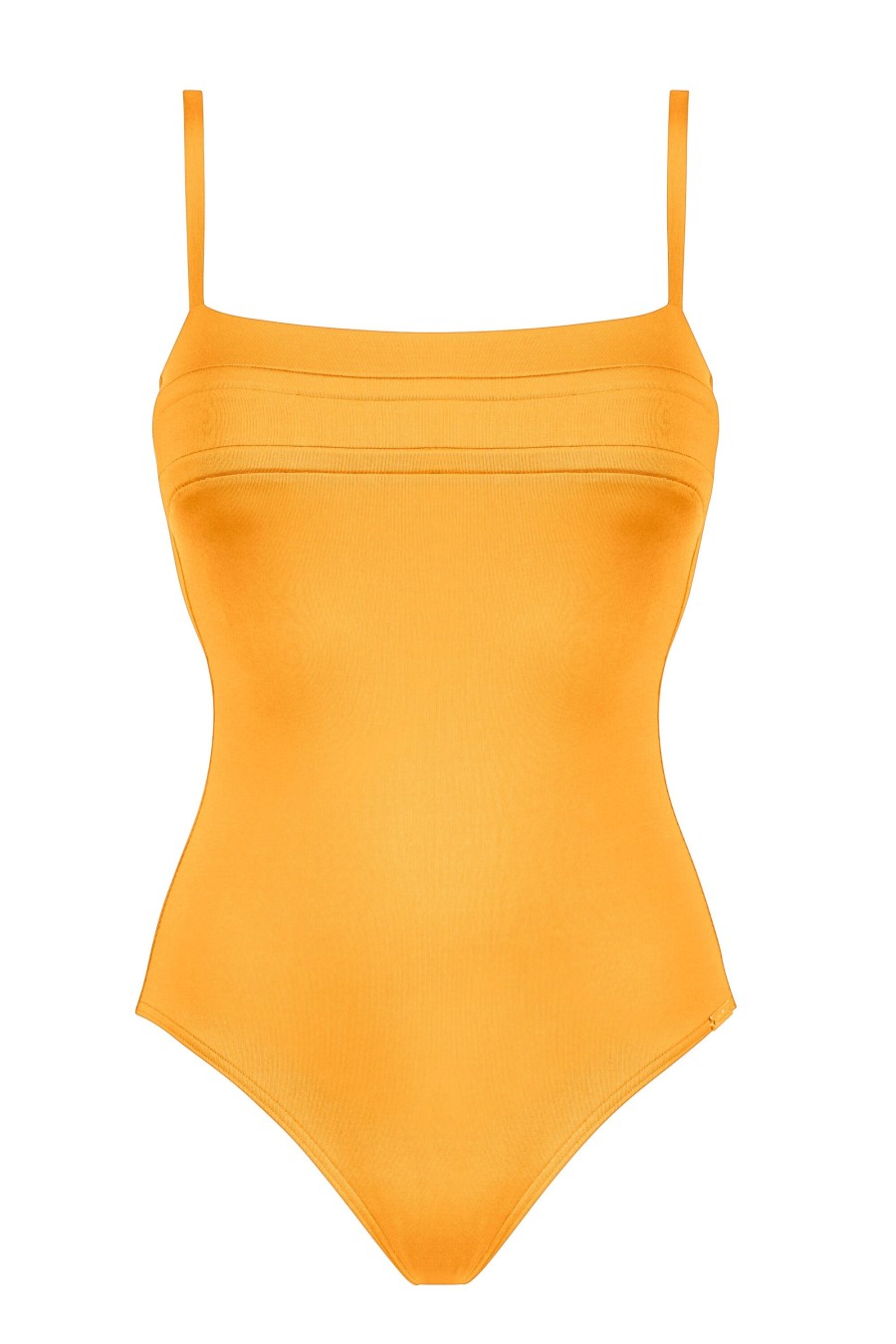 Damen Maryan Mehlhorn | Minimalist-Cut Swimsuit Mineral Yellow