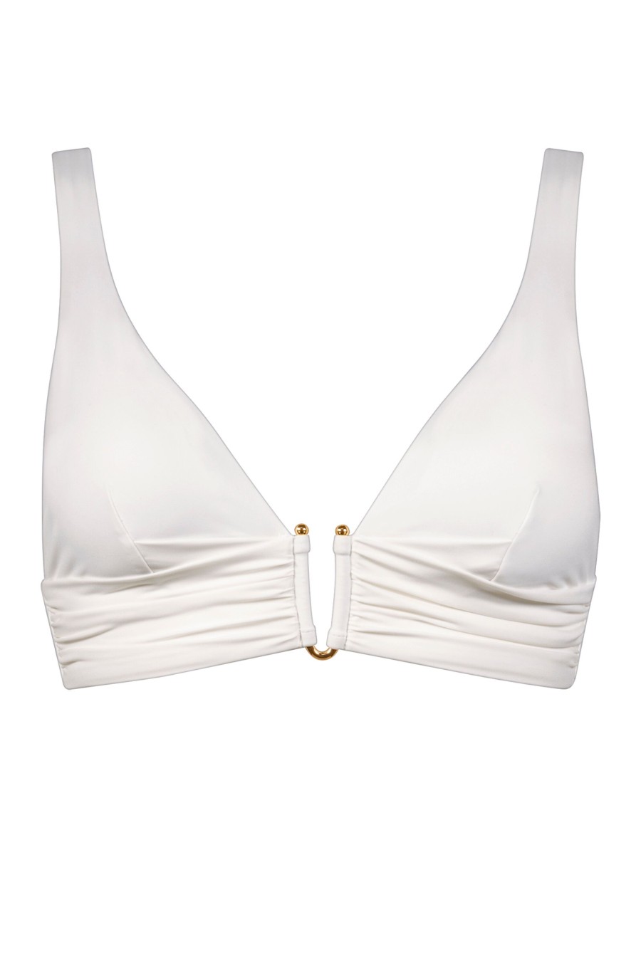 Damen Maryan Mehlhorn | Long-Line Bikini Top Natural White